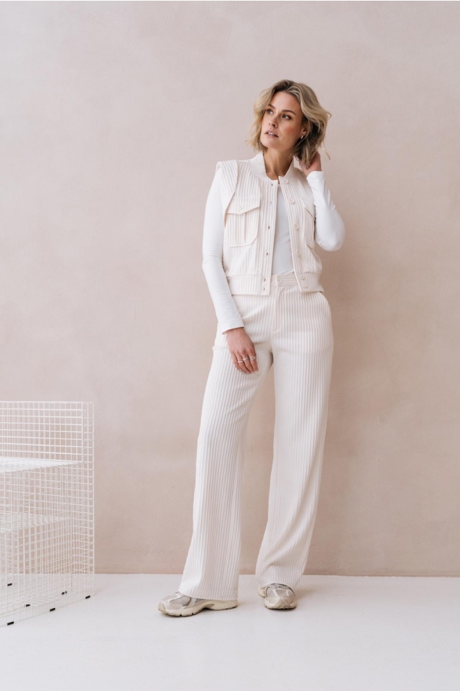 PERA GILET FA25 65 343 OFF WHITE